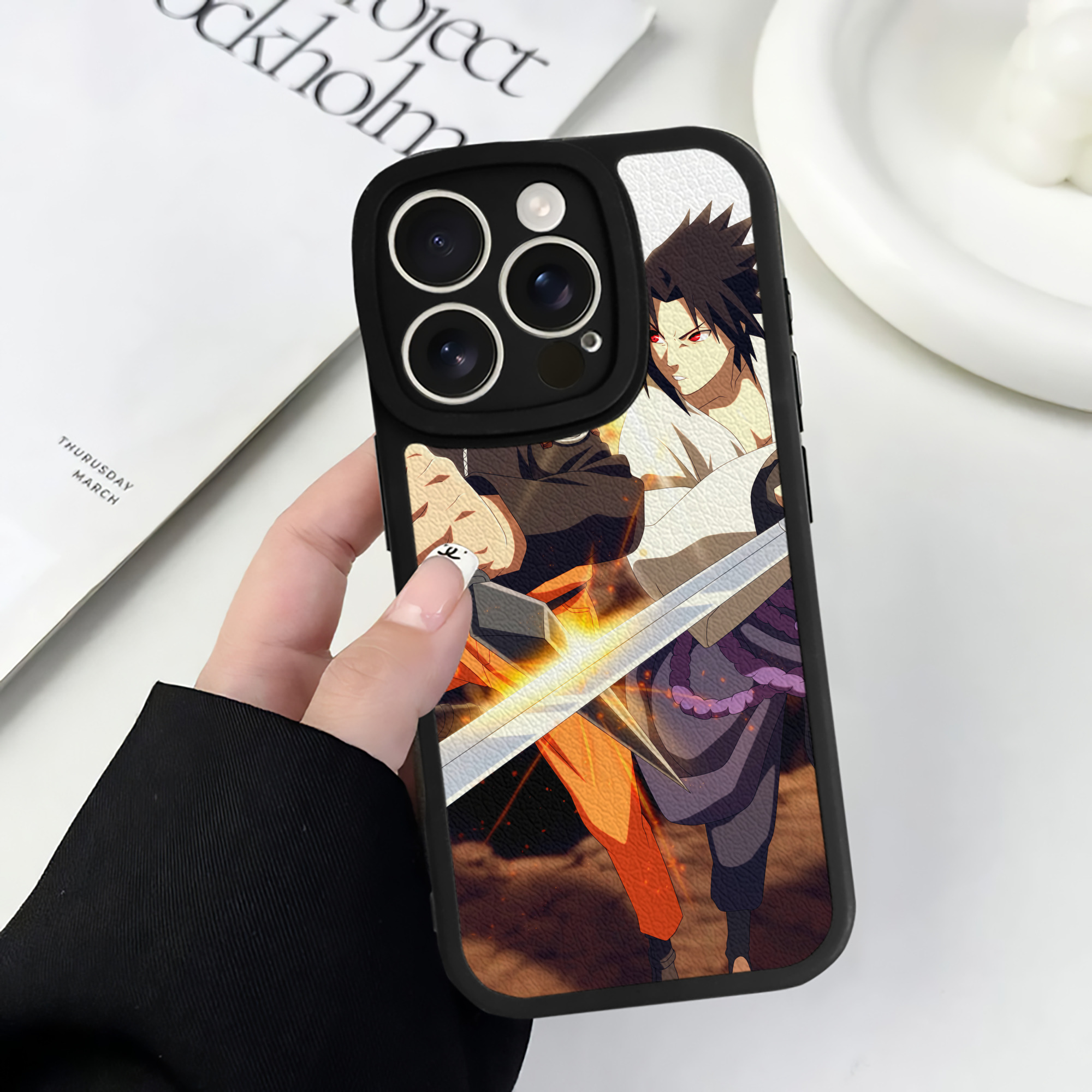 （画像用） NARUTO -ナルト- NARUTO -ナルト- 疾風伝 【iPhone 16シリーズ対応】シリコンスマホケース（レザー調） 材質：シリコン